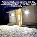 Luz solar LED de alta luminosidad con doble cabeza, luces de jardín al aire libre con panel solar de aluminio, adecuado para jardines.