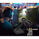 Antena de WiFi 6 6E de triple banda de 6dBi 2,4 GHz + 5 GHz con base magnética para router de WiFi 6 6E, computadora de escritorio con tarjeta WiFi 6E PCI-E y placa base para juegos de WiFi