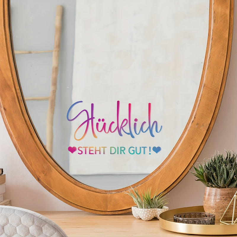 Una pegatina de frase inglesa colorida para el inodoro, decoración de baño y arte de pared de fregadero.