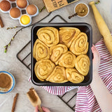 Bandeja de Horneado de Acero al Carbono Resistente - Apta para Horno, Freidora de Aire y Lavavajillas - Antiadherente y Antioxidante - Bandeja Rectangular para Galletas, Pizza y Asados - Fácil Limpieza - Gran Capacidad para Cocinas Domésticas y Comercial