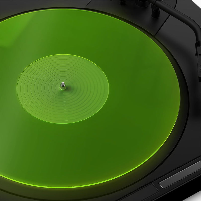 Tapete Giratorio de Acrílico Greenlit - Alfombrilla Antiestática Transparente para Vinilos con Mejora en Calidad de Sonido, Bajos Más Definidos y Fuertes, Actualización Estética Moderna para Coleccionistas de Vinilos, Accesorio de Audio Elegante, Equipo