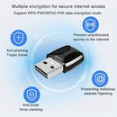 Adaptador de Wifi USB con tarjeta de red inalámbrica de doble banda 2.4G/5G, enchufar y funcionar sin controladores, adecuado para escritorios y portátiles, compatible con Windows Xp/Vista/7/8.1/10/11, no requiere batería, conexión USB, control de aplica