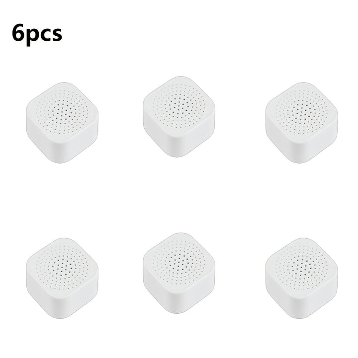 6/12pcs HUUCKY Absorbente de Olores con Carbón Activado - Diseño Cuadrado, Sin Necesidad de Electricidad, Caja Ventilada para Nevera, Congelador y Armarios