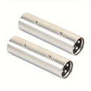 Adaptador de Audio XLR Dorado de 3 Pines Macho a Macho, Conector de Aleación de Zinc para Micrófonos, Consolas de Mezcla, Amplificadores, Altavoces - Compatible con PC, Micrófono para PC, Enchufe, Adecuado
