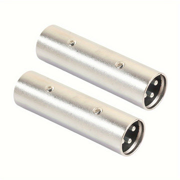 Adaptador de Audio XLR Dorado de 3 Pines Macho a Macho, Conector de Aleación de Zinc para Micrófonos, Consolas de Mezcla, Amplificadores, Altavoces - Compatible con PC, Micrófono para PC, Enchufe, Adecuado
