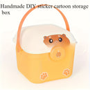 Caixa de almacenamiento de animales de dibujos animados, cubo para juguetes, práctico para guardar juguetes y libros, fácil de llevar al salir
