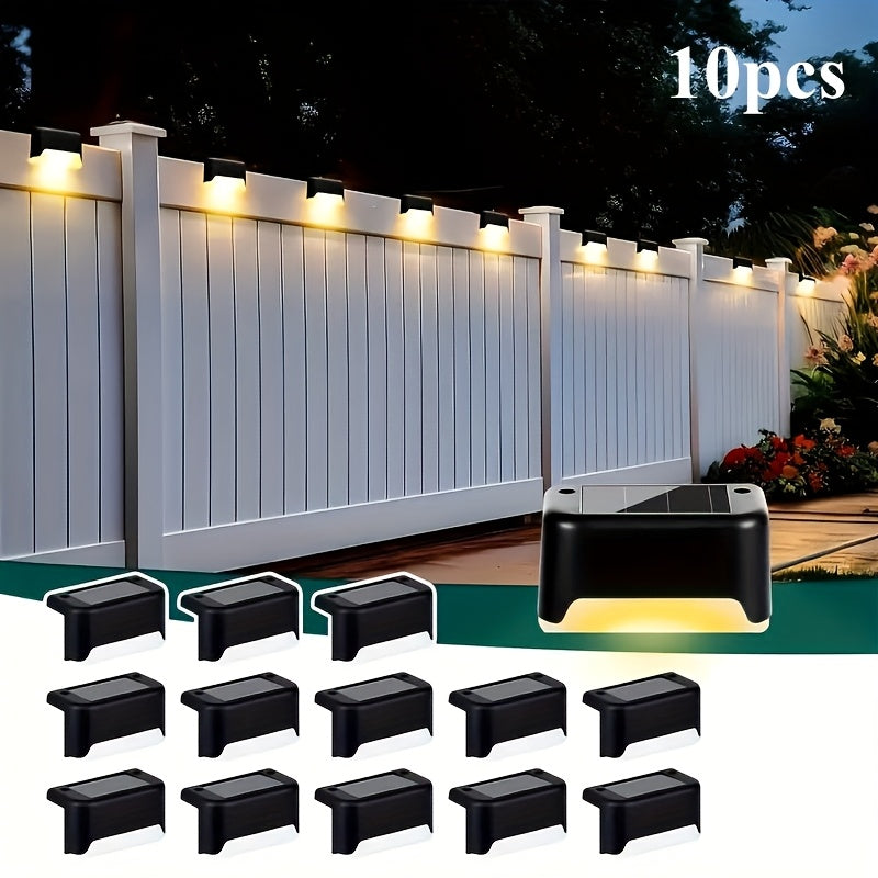 Juego de 10 Luces Solares para Exteriores - Luz Decorativa Multifuncional para Patio, Escaleras y Pasillos: Iluminación Festiva y Ambiental