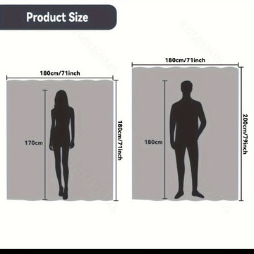 Cortina de Ducha de Baño PEVA, Impermeable, Anti-manchas, Sin Necesidad de Perforar, 12 Ganchos para Cortina de Ducha Gratis