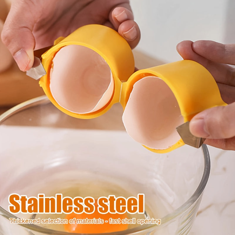 Separador de Cáscaras de Huevo Fácil de Limpiar - Rápido Pelar y Dividir la Yema, Esencial para Hornear en Cocina