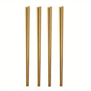 1 unidad/4 unidades de palillos de acero inoxidable de 21 pulgadas - Acabado elegante en negro, dorado y arcoíris, livianos, ideales para uso en el hogar y restaurantes, utensilios para restaurante | Palillos modernos | Utensilios duraderos