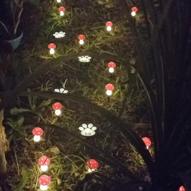 LUZES SOLARES LED PARA PERROS HOTU - 8 Piezas, Luces de Huella para Jardín y Patio con Diseño de Patas, Iluminación Exterior para Caminos y Decoración de Paisaje