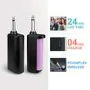 Micrófono condensador Heikuding 108 gris/oro con batería recargable, conector XLR de 6,35 mm y jack TRS de 3,5 mm, clip/soporte/poder fantasma, doble alimentación USB/batería, base antideslizante incluida, micrófono profesional para estudio y podcasting,