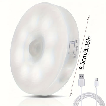 Conjunto de 6 Luces Inteligentes con Sensor de Movimiento AMill - Recargables por USB, Modos de Iluminación Doble (Constante y Por Inducción), Luz Suave Sin Deslumbramiento con Sensor de Fuente Luminosa, Diseño Moderno para Escaleras, Dormitorio, Guarder