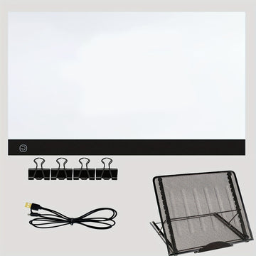 Tablero de Pintura de Diamante Extra Grande con Luz, Tableta de Trazado LED, Kit de Tabla de Dibujo LED para Anime y Adornos de Diamantes, Incluye Soporte y Clips - Kits Esenciales de Arte de Diamantes y Accesorios