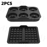 Tamaño compacto/2 piezas Moldes de silicona reutilizables para waffle donut antiadherentes para modelos Ninja AF400EU AF451EU SL400EU AF500DE y muchos otros accesorios de freidora de aire para horno