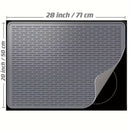 Funda de silicona extra grande para hornos, 28" x 20" (71,12" x 50,8"), resistente al calor, antideslizante, protector ideal para hornos eléctricos y encimeras de vidrio, perfecto para autocaravanas y cocinas, negro/gris.