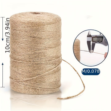 1/3pcs Cuerda de Yute 656ft (200m) para Manualidades, Decoración del Hogar, Jardinería y Uso Exterior - Fuerte, Flexible, Resistente al Desgaste | Cuerda Natural | Cuerda Duradera