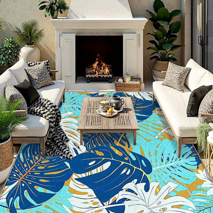 Alfombra de Terciopelo/852gsm con Estampado Geométrico Abstracto para Exteriores, Alfombra Antideslizante Baja Pile en Crema Francesa – Decoración Moderna y Sofisticada para Acampar o Cocina, Lavable a Máquina, Suave y Cómoda – Diseño Floral Gris, Elegan