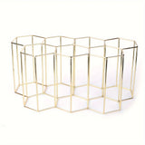 Estante de vino de panal de abejas de metal, estante de vino tinto, decoración nórdica para el hogar, adornos para gabinete de vino, estante de vino de hierro de 7 rejillas