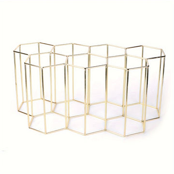 Estante de vino de panal de abejas de metal, estante de vino tinto, decoración nórdica para el hogar, adornos para gabinete de vino, estante de vino de hierro de 7 rejillas