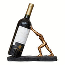 1 pieza de estante de vino de resina con figura de fuerte, ideal para oficina, sala de estar, decoración de entrada, mejora el ambiente artístico del hogar.
