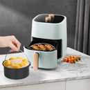 Juego de 5 piezas de accesorios para freidor de aire - Seguro para alimentos, fácil de limpiar, metal de alta calidad, compatible con varios freidores de aire, incluyendo una sartén y tapa, para cocinar de manera saludable, accesorios para freidor de air