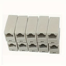 1 pieza/2 piezas/3 piezas/6 piezas/8 piezas conectores Ethernet, adaptador Ethernet recto de doble cabeza, conector Ethernet, extensión de cable Ethernet