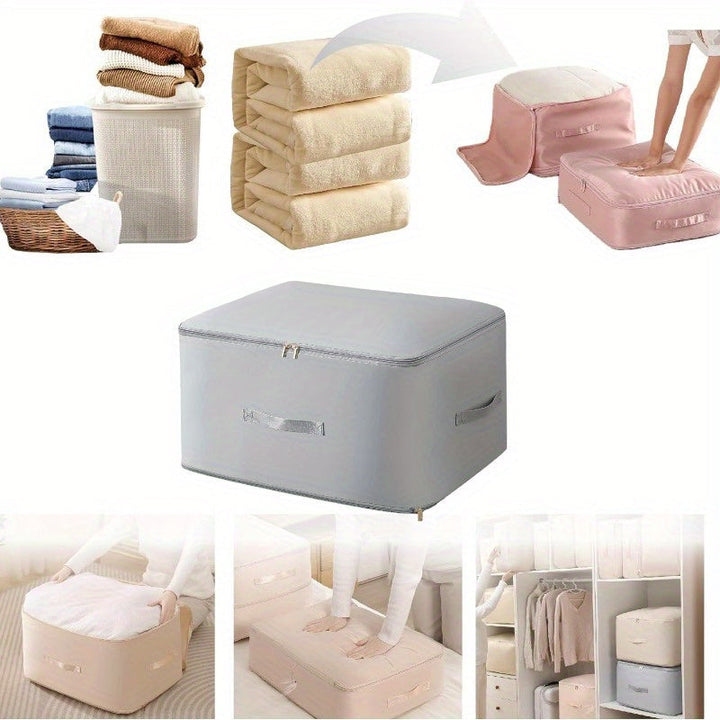 Organizador Ultra Ahorrador de Espacio Auto Compresión, Bolsa de Almacenamiento Nueva 2025 Gran Capacidad Versión Más Gruesa, Bolsas Resistentes para Edredones Mantas Ropa de Cama y Sábanas