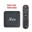 Reproductor de streaming X98K RK3528 con Android 13.0, WiFi de doble banda, decodificación de video 4K, control remoto, enchufe estadounidense, USB 2.0, sin batería - Ideal para entretenimiento en el hogar inteligente