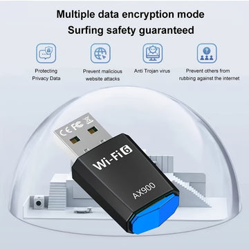 Adaptador Mini USB WiFi6 AX900 MCPIWOHY, Plug and Play, Banda Dual 2.4/5G, Sin Controladores, Compatible con SmartThings, Transmisor Receptor de Red de Alta Velocidad