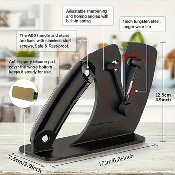 Afilar cuchillos, afilador de cuchillos con mango y base antideslizante para seguridad y facilidad, anysharp
