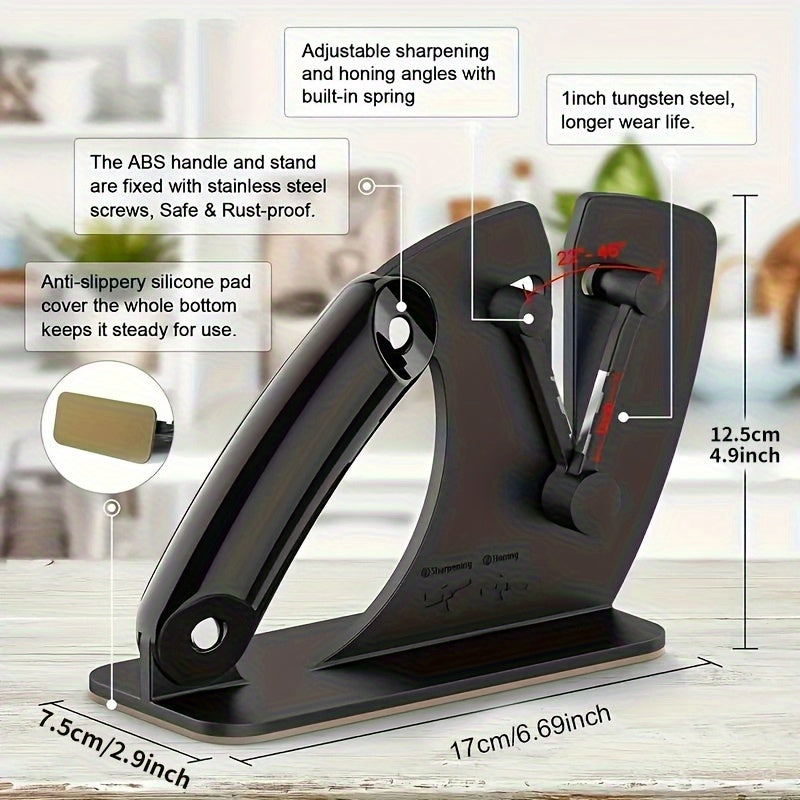 Afilar cuchillos, afilador de cuchillos con mango y base antideslizante para seguridad y facilidad, anysharp