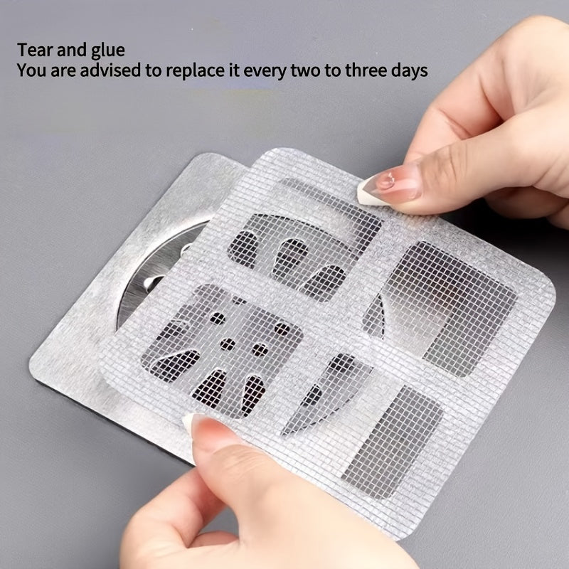 20 piezas de parche de desagüe de piso desechable - Fácil limpieza, previene la presencia de mosquitos y obstrucciones de pelo, ideal para uso en baño y cocina, instalación de cierre, filtro de desagüe de plástico