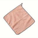 1 Paño de Microfibra para Limpieza, 25 × 25 cm, Ligero y Absorbente, Toalla Especial para Cocina con Diseño en Cuadros de Piña, Coral Velvet