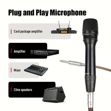 Micrófono dinámico de metal con cable de 5 metros, profesional, de mano, en forma de corazón, de un solo sentido, con interruptor, cable de 5 metros, para actuaciones en vivo y grabaciones, KTV.