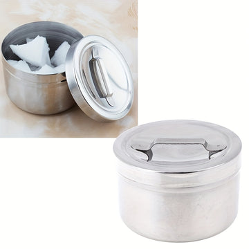Contenedor de Desinfección de Acero Inoxidable con Tapa - Esterilizador Resistente para Herramientas Cosméticas y de Uñas, Tanque de Sanitización Manual sin Alcohol para Hogar, Salón o Spa, Acabado Pulido, Alta Calidad, Profesional para Esteticistas