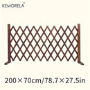 Valla Retráctil de Madera para Exteriores - Puerta Segura Anticorrosión y Resistente, Compatible con Puertas, Decorativa para Jardín, Patio o Cercado para Mascotas, Diseño Rústico en Madera Natural, Ideal para Amantes del Jardín, Separador de Espacios, B