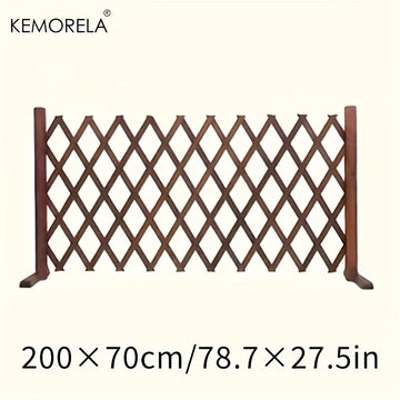 Valla Retráctil de Madera para Exteriores - Puerta Segura Anticorrosión y Resistente, Compatible con Puertas, Decorativa para Jardín, Patio o Cercado para Mascotas, Diseño Rústico en Madera Natural, Ideal para Amantes del Jardín, Separador de Espacios, B