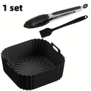 8,86 pulgadas de reutilizables, rectangulares, de silicona para freidor de aire, para Ninja AF140, AF141, AF180, AF181, Philips HD9270 y otros modelos - Antiadherente, resistente al calor, fácil limpieza, accesorio para hornear | Forma cuadrada | Silicon