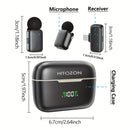 Micrófono inalámbrico mini de clip con estuche de carga - Micrófono lavalier portátil para vlogging, streaming, podcasts y reuniones