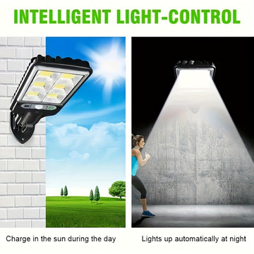 2 luces solares de sendero con sensor de movimiento y control remoto - IP44, resistentes al clima, luces LED amarillas para jardín, garaje, patio trasero y patio, iluminación exterior | Luces solares | Luces resistentes al clima