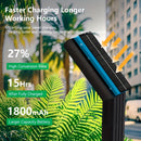 Luz solar exterior HOTU - Iluminación solar de 12 horas para senderos, aceras, garajes, senderos de paisaje, iluminación de paisaje | Luz exterior moderna | Soporte de plástico duradero, luces solares