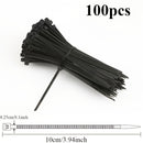 100 piezas de bridas para cables multiusos resistentes con cierre automático y correas de nailon duraderas para almacenamiento arquitectónico y de escritorio doméstico