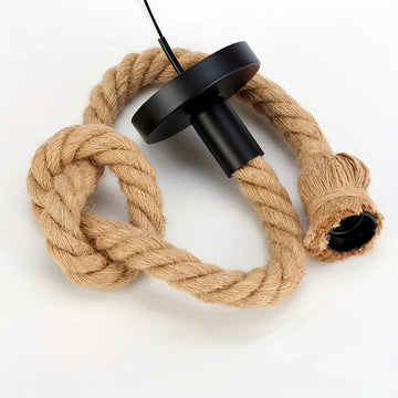 1 lámpara colgante de estilo tropical rústico tejida a mano, base E27, para comedor, barra de cocina o mesa de isla, iluminación de dormitorio (sin bombilla)