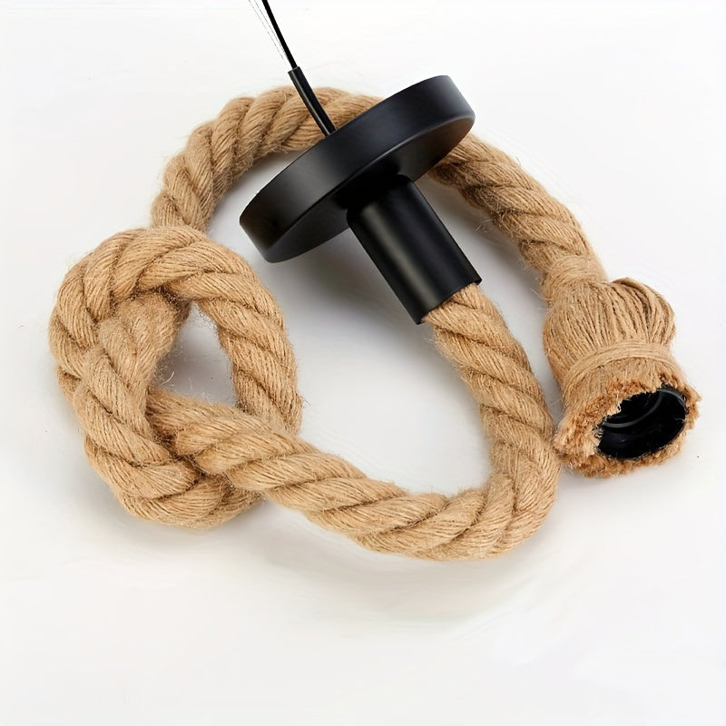 1 lámpara colgante de estilo tropical rústico tejida a mano, base E27, para comedor, barra de cocina o mesa de isla, iluminación de dormitorio (sin bombilla)