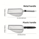 Pala de jardinería con malla de acero inoxidable de 3,8 mm, resistente a la corrosión, para cribar suelo, cama de hámster y arena de playa. Herramienta duradera para uso al aire libre y mascotas, herramienta manual de jardinería | Pala resistente a la co