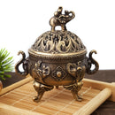 Quemador de Incienso de Aleación con Forma de Elefante de Tres Patas - Estilo Clásico, Adecuado para la Adoración Budista, Aromaterapia en la Sala de Té del Hogar, Decoración de Escritorio - Idea de Regalo Única para el Día de San Valentín