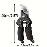 Tijeras de poda para árboles frutales de alta resistencia con mango ergonómico - Hojas de acero inoxidable de alta resistencia, filos de corte afilados para jardín y paisajismo, construcción duradera para uso profesional y doméstico, tijeras de poda para