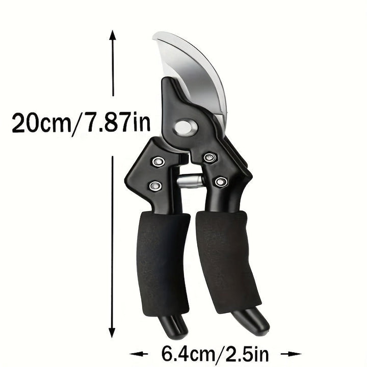 Tijeras de poda para árboles frutales de alta resistencia con mango ergonómico - Hojas de acero inoxidable de alta resistencia, filos de corte afilados para jardín y paisajismo, construcción duradera para uso profesional y doméstico, tijeras de poda para