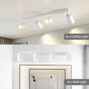 Luz de techo LED moderna, 4 bombillas, foco rotativo blanco GU10, acabado de hierro pulido, enfoque ajustable, montaje semi-inclinado, cableado duro, para cocina, dormitorio, sala de estar, oficina - Bombillas no incluidas, iluminación cercana al techo p